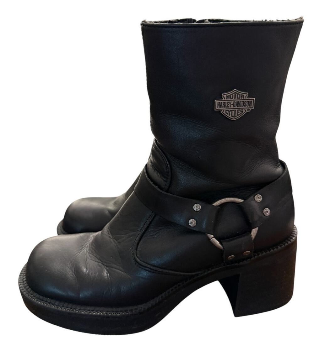 Harley-Davidson Howell Women’s Motorcycle Riding Boots Black Leather Size 6.5